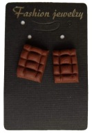 KOLCZYKI Z MODELINY CZEKOLADA SZTYFT ALPEN GOLD