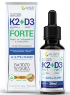 Krople witaminowe Wish Pharmaceutical Witamina K2 + D3 30 ml wegańskie