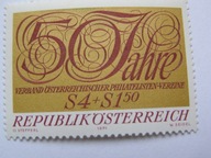 Austria - 50 lat Związku Filatelistów - Mi.1380 **