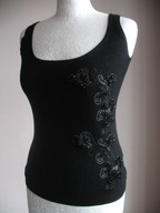 SOLAR BLUZKA top sztuczny jedwab koraliczki 34/36