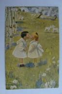 ADAM I EWA DZIECI przedwojenna POCZTÓWKA