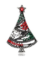 Broszka, Gwiazdka, choinka z czerwoną gwiazdą