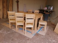 Krzesła Dębowe + stół 160 x 90 + 2 wkładki