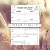 happy planer posiłków jadłospis do wydruku PDF