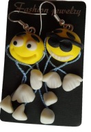 KOLCZYKI Z MODELINY FUNNY EMOTES EMOTKI SZNURKI