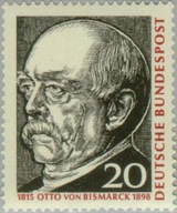 Niemcy 1965 Znaczek 463 ** kanclerz Otto von Bismarck