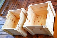 Skrzynka na winyle, pojemnik na drewno, donica,pudełko, pojemnik drewniany.