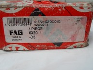 ŁOŻYSKO KULKOWE FAG 6320 - C3 G013 NOWE