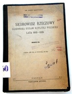 SKOROWIDZ RZECZOWY DZIENNIKA USTAW 1918-1935