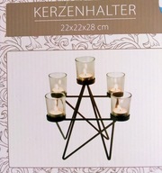 swiecznik lampion metalowy czarny loft