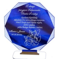 GRAWEROWANA PAMIĄTKA CHRZTU ŚW. STATUETKA CHRZEST