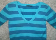 sweter w pasy, S, Atmosphere, dekolt V