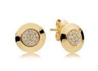 KOLCZYKI PANDORy shine cyrkonie okrągłe okazja