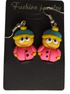 KOLCZYKI Z MODELINY FIMO SOUTH PARK CARTMAN ANIME