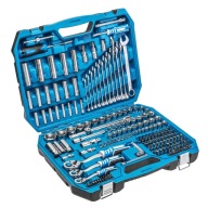 HOGERT ZESTAW NARZĘDZI KLUCZY NASADOWYCH 1/4,3/8,1/2'' 222 elementy WALIZKA