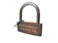 Kłódka miłości na Walentynki, na most lub ławkę