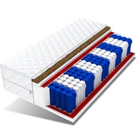 Materac NATURAL MAX 160x200 cm – kieszeniowy z kokosem H3/H4 24 cm