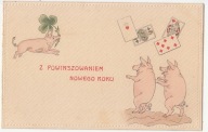 NOWY ROK ŚWINKA ŚWINKI KARTY DO GRY KONICZYNA