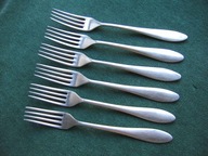 GERLACH Kultowe WIDELCE OBIADOWE : Komplet 6 sztuk wzór KROPLA WODY ... !!!