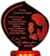 I KOMUNIA ŚWIĘTA PODŚWIETLANA PAMIĄTKA z FOTO