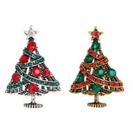 Broszka, Gwiazdka, choinka łańcuch ziel, czerw