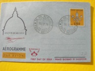 Koperta FDC aerogramm Poczty Watykanu, Concorde'75
