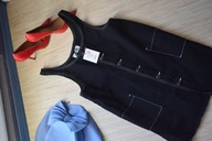 * DENIM * SUKIENKA JEANS CZARNA NOWA ROZPINANA_36