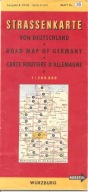 WURZBURG (Niemcy) - mapa drogowa z 1959 roku.