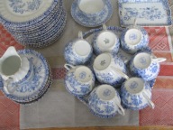 china blau serwis na slub stol kredens z szykiem