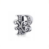 Charms do bransoletki srebro 925 literka P