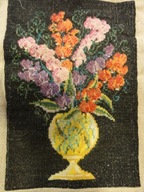 HAFT KRZYŻYKOWY - OBRAZ KWIATY W WAZONIE