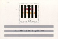 Niemcy 1994 Znaczki Blok 29 ** Hitler zamach II wojna światowa