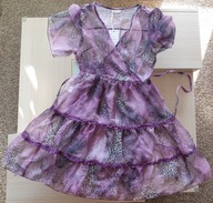 Włoska sukienka fioletowa zwiewna rozm. XL