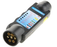 Tester gniazda 7 PIN ME Premium z baterią 9V, 6 diod testowych, obudowa PCV