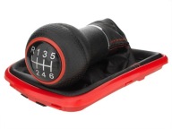 GAŁKA DŹWIGNIA ZMIANY BIEGÓW 6B MIESZEK CZERWONA RAMKA do VW Golf IV Bora