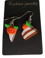 KOLCZYKI Z MODELINY TORTY CIASTA PRZEKŁADANE CAKE