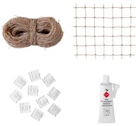 ZESTAW SIATKA NA BALKON DLA KOTA GOŁĘBIE 8x2m, OCZKO 50mm, BEZ WIERCENIA