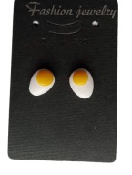 KOLCZYKI Z MODELINY SZTYFTY JAJKA SADZONE JAJKO