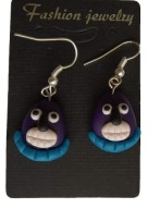 KOLCZYKI Z MODELINY MUMINKI BUKA MUMINEK BAJKA