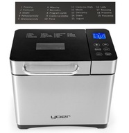 Wypiekacz do chleba INOX automat 19 programów MENU PL + lody + przepisy