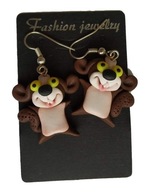 KOLCZYKI Z MODELINY MYSZO SKOCZEK ZWIERZĄTKA PINGW