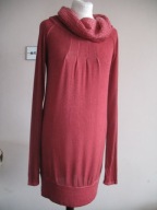 WŁOSKA TUNIKA sukienka DZIANINOWA z jedwabiem 36