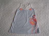 Coccodrillo sukienka paski i flamingi nowa roz 98