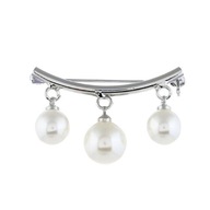 Broszka, spinka z perełkami