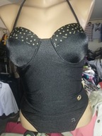 ŁADNY STRÓJ KĄPIELOWY JEDNOCZĘŚCIOWY-CZARNY roz.36