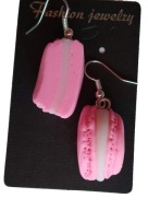 KOLCZYKI Z MODELINY CIASTKO Z KREMEM RÓŻOWE PINK