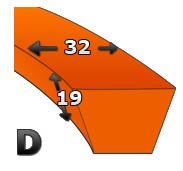 Pas, pasek klinowy D - 6700 32 x 6700 Stomil Sanok