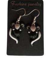 KOLCZYKI Z MODELINY SKUNKS ZWIERZĘTA ZOO GŁOWA