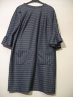 TU SUKIENKA Z KIESZENIAMI SWOBODNA prążek 42-44