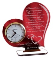 PODZIĘKOWANIA DLA RODZICÓW GRAWEROWANE Z ZEGAREM